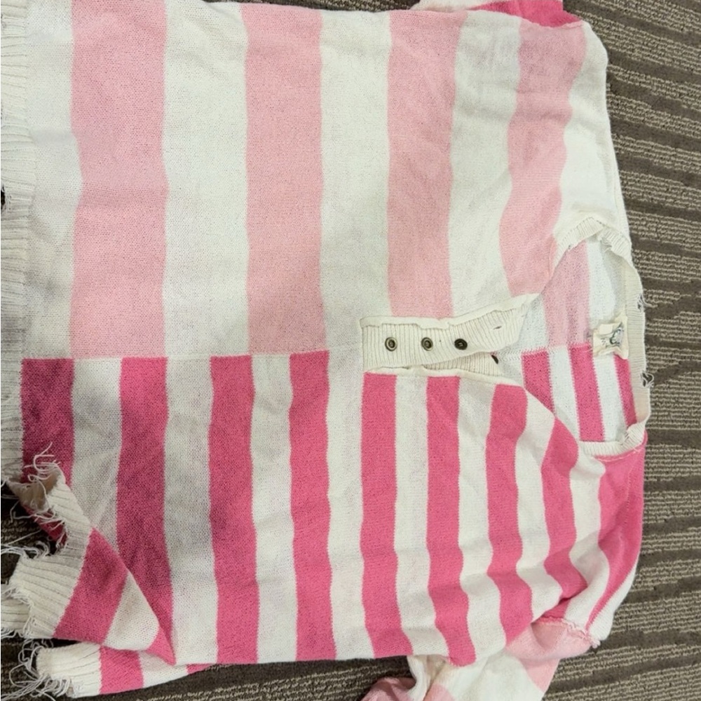 Fantastic Fawn Pink and White Striped Top